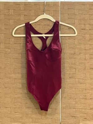 FP MOVEMENT NWOT Free People Women’s Burgundy One-Piece Bodysuit size XS thumbnail 2