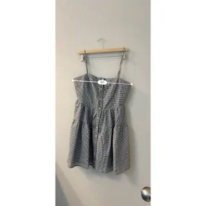 Pink Lily Black and White‎ Gingham Mini Sundress M thumbnail 3