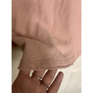 Free People Free Beach FP Beach Rush Hour Pink Henley Boxy Cropped Top 3/4 Sleeve S thumbnail 7