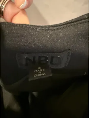 NBD Black One-Shoulder Mini Dress Size S thumbnail 3