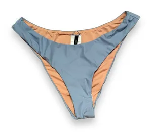 J. Crew Curved-Waist Cheeky Bikini Bottom in Light Blue Sz M‎ NEW Style BC125 thumbnail 1