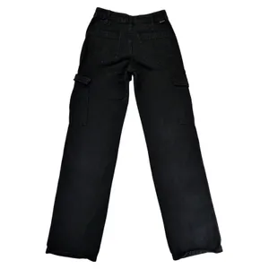 Pull&Bear Womens Black‎ Cotton Straight Leg Cargo Pants Size USA 2 EUR 34 thumbnail 2