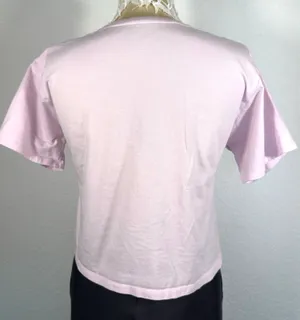 OG Babe New York Graphic Baby Tee Womens S Pink Cotton Cropped Y2K Tourist thumbnail 2