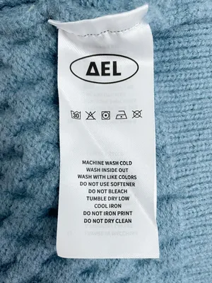 Aelfric Eden Sz XL Patchwork Cable Knit Sweater Blue Cream Colorblock Crewneck thumbnail 10
