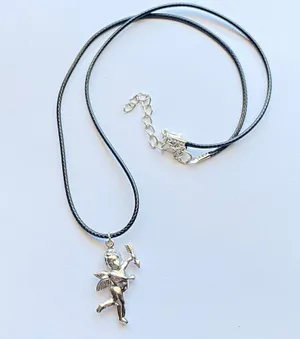 stainless steel cherub angel simple necklace👼🩵 thumbnail 7