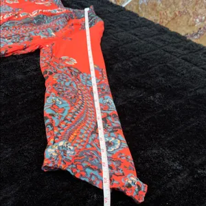 Free People If You Only Knew Maxi Dress Red Boho Peasant Caftan Cottagecore S thumbnail 7