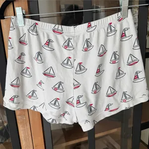 TBBC Pajamas shorts sailboats pima cotton thumbnail 1