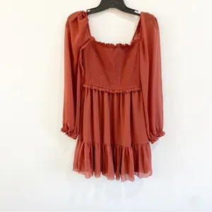 NWT‎ Aritzia Tempest mini dress Carmine Red Size Small thumbnail 3