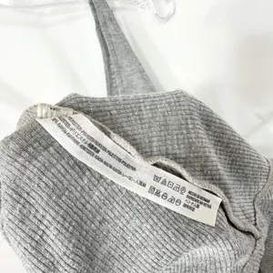 Intimately Free People Small Tank Top Gray Ribbed V-Neck Swing Cropped Sleep 674 thumbnail 7