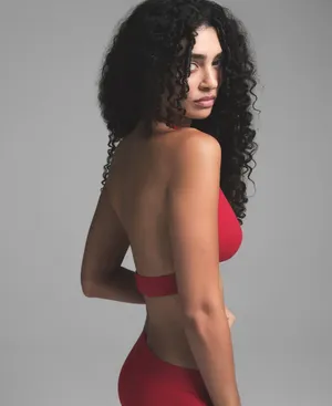 SKIMS nwt cotton rib halter bralette thumbnail 3