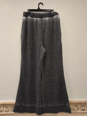 Free People Cozy Cool Girl Lounge Pants in a washed black grey finish XL thumbnail 3