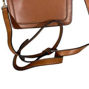 Brown Faux Leather Square Camera Crossbody Messenger Bag Women thumbnail 10
