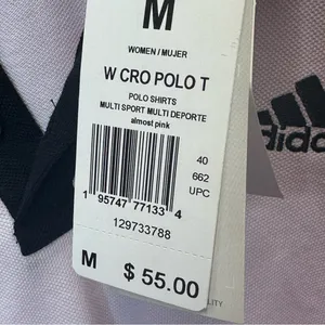 Adidas Cropped Medium Oversized Light Purple Polo Shirt Multi Sport thumbnail 7