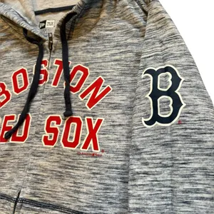 Boston Red Sox New Era Space Dye French Terry Full Zip Hoodie Womens Medium thumbnail 5