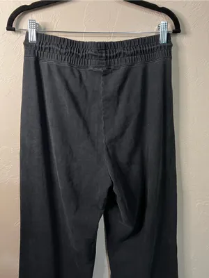 Nike Black Jersey Knit Wide Leg Pull On Athleisure Lounge Travel Pants thumbnail 10