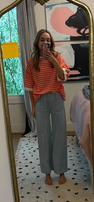 Amazon striped sleeveless sweater top thumbnail 1