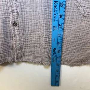 We The Free Free People Summer Daydream Button Down Top Gray Gauze Medium thumbnail 7