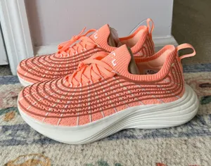APL TechLoom Zipline Neon Peach Terracotta Ivory Sneakers | Women’s 7 thumbnail 1