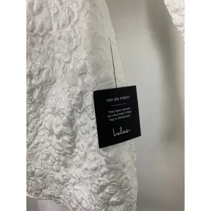 Lulus White Jacquard Elevated Icon Mini Dress Sz.M NWT thumbnail 10