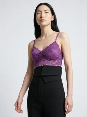 PINK Victoria's Secret Purple Lace Bralette Size Medium thumbnail 11