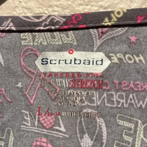Scrubaid Women’s Tapered Fit Four Way stretch Scrubs Top Breast Cancer Awareness thumbnail 6