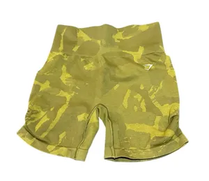 NWOT GYMSHARK yellow/Green Camouflage Shorts thumbnail 1