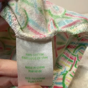 Lilly Pulitzer Classic Print Tank Mini Dress Cinch Tie Waist Pockets Size XS thumbnail 7