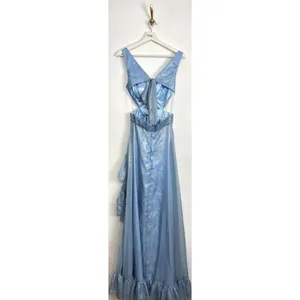 MAC DUGGAL High-Low Ruffle Gown in Powder Blue Size US 0 thumbnail 7