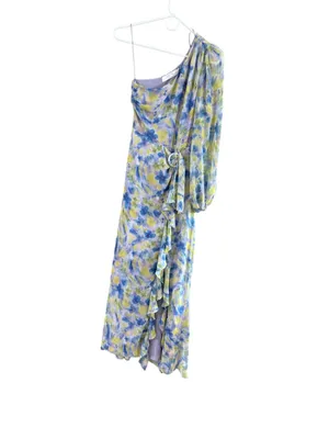 Women's ASTR The Label One Shoulder Floral Dress XS Blue Yellow thumbnail 2