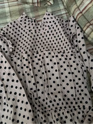 Polka Dot Maxi Dress in Dusty Rose Pink Size M thumbnail 2