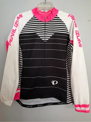 Pearl Izumi Women’s Cycling Jersey - Black, White & Pink Accent thumbnail 1