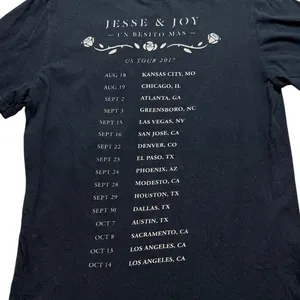 Jesse & Joy Un Besito Más 2017 US Tour Black Tee Small thumbnail 5