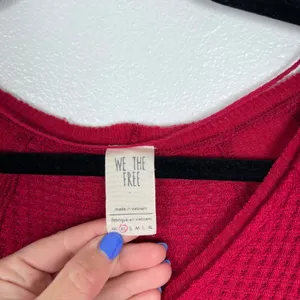 Free people Women's Catalina Thermal Top Red Sz XS thumbnail 5