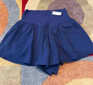 NWT Offline by Aerie Real Me High Rise Crossover Waistband Navy Blue Shorts S thumbnail 1