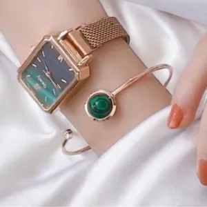 𝅺WOMEN’S Watch & Braclet set Green thumbnail 1