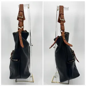 Dooney & Bourke Dillen Pocket Sac Shoulder Bag Black British Tan thumbnail 6