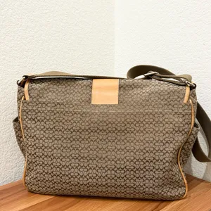 Vintage Y2K COACH F77004 Brown Signature Hudson Commuter Messenger Laptop Bag thumbnail 4