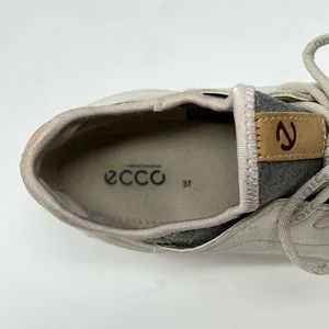 ECCO Biom Street Lace Gravel Wild Dove Gray and Cream Leather Sneaker Size 6.5 thumbnail 6