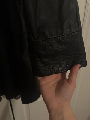 100% Leather Vintage Jacket Black Size L thumbnail 3