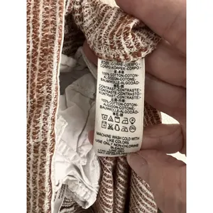 Free People “Light At Sunrise” Pants Women’s Size 8‎ Brown White Tapered Cotton thumbnail 8