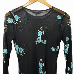 Karen Kane Sheer Mesh Floral Top Women's Small Fairy Coquette Festival Indie Y2K thumbnail 5