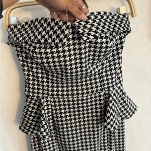 STARING AT STARS PIN UP BODYCON DRESS SMALL LIKE NEW houndstooth thumbnail 11