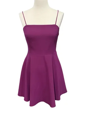 Alice + Olivia Glinda spaghetti strap dress. fit-and-flare mini dress size 4 thumbnail 2