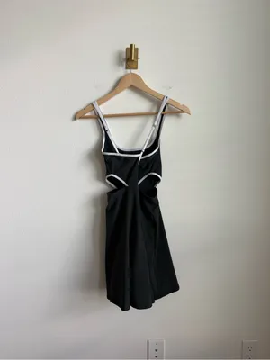 Abercrombie & Fitch Side Cutout Traveler Mini Dress Black White Women’s XS thumbnail 7