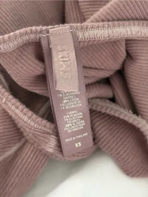 Skims Rib Scoop Tank Bodysuit in Umber/Mauve thumbnail 4