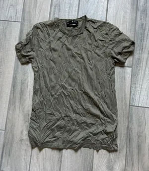 Zara Olive Green Short Sleeve Crew Neck Tee thumbnail 1
