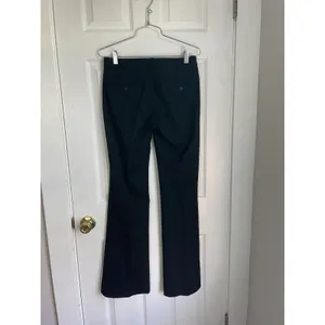 Theory Womens Black Flare Leg Pocket Trousers pinstripe Pants Size 2 thumbnail 2