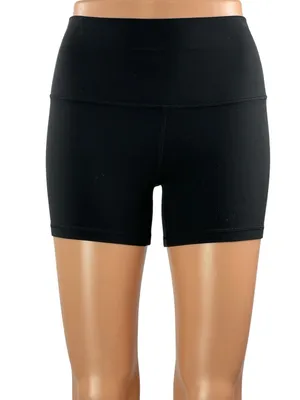 Lululemon Women's Black High Rise Yoga Workout Athletic Biker Shorts Size S thumbnail 1