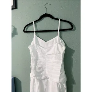 New O.P.T Soraya Ruching Drop Waist Romantic Honeymoon Bridal Resort Maxi Dress thumbnail 5