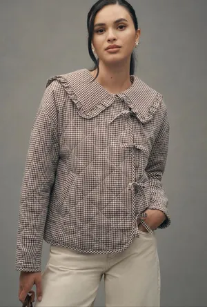 Anthropologie Maeve Collared Quilted Jacket NWT thumbnail 4
